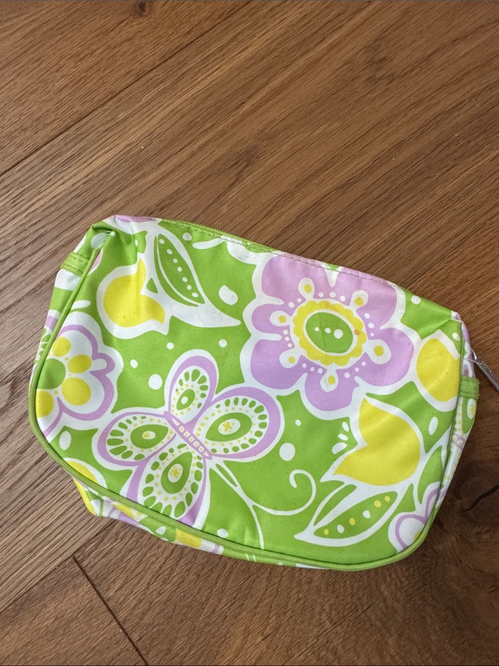 Clinique Floral Butterfly Pouch - Green